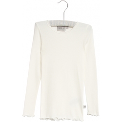 Wheat Rib T-shirt LS Lace Ivory - Wheat
