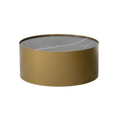 Virginia sofabord rund messing svart 80x35 cm