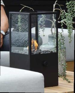 Fire pillar 18x18x45 cm black Trend Collection