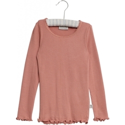 Wheat Rib T-shirt Lace Soft Rouge - Wheat
