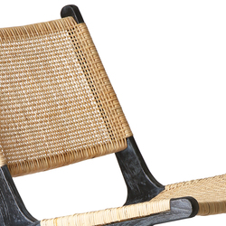 Webbing lounge chair black/natural