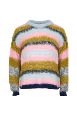 NOELLA PINK DELTA KNIT GENSER Stripet - Noella