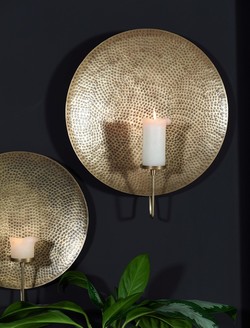 Rod lysestake vegg antikk gull Trend Collection