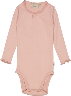 Wheat Body Rib Lace Misty Rose - Wheat