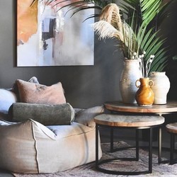 Sekkestol cord creme 80x80x70cm Trend Design