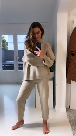 Strikk bukse fra Gomaye Beige - Gomaye