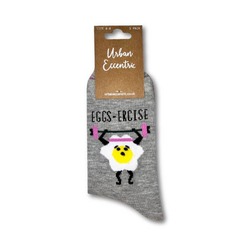Sokker dame Eggs-ersice  grå - Urban Eccentric