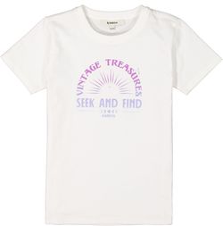 Garcia T-shirt Hvit m/orchid - Garcia