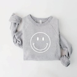 Genser Smileyface   grå - Oat Collective