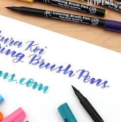 Koi Coloring Brush Pen - Sett med 12 fargar