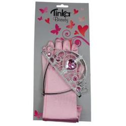 PRINSESSESETT TIARA OG HANSKER ROSA TINKA BEAUTY