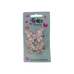 Hårklips Glitter Sommerfugl 2stk