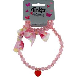 HALSKJEDE M/ARMBÅND ROSA M/SLØYFE TINKA BEAUTY