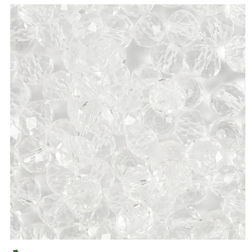 Facettperler crystal, str 5*6mm, hullstr 1mm - 100stk