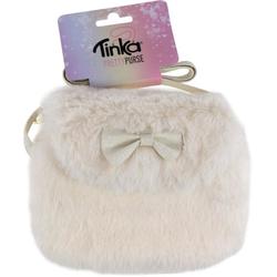 VESKE HVIT PLYSJ M/SLØYFE TINKA PRETTY PURSE