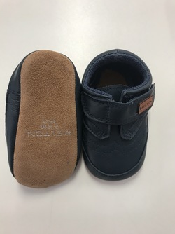 Melton skinntøffler/slippers med borrelås