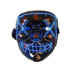 Blå LED maske