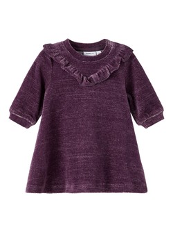 NBFROMANE LS VEL DRESS