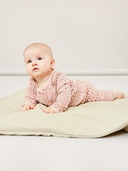 NBFNIGHTSUIT 2P ZIP ROSE TAUPE LEO  (UTEN FOT)