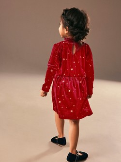 NMFRALVET LS VELOUR DRESS
