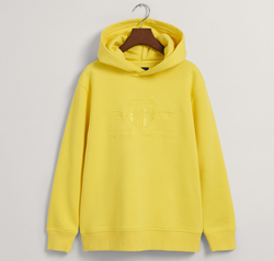 TONAL ARCHIVE SHIELD HOODIE - GANT Sun Yellow - Gant