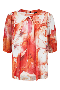 Molly Jo mønstret bluse Orange - Molly Jo