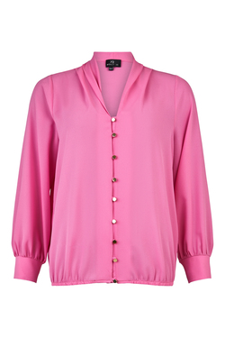Molly Jo bluse med knepping Rosa - Molly Jo