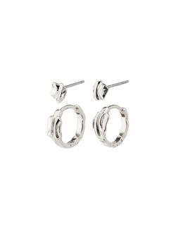 Peace huggie hoops øredobber 2-i-1 sett