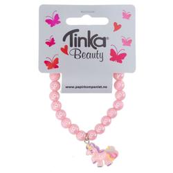 ARMBÅND ROSA PERLER M/UNICORN TINKA BEAUTY