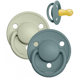 Bibs Smokk De Lux 2 pack Natural Rubber Size 1 - Island Sea / Sage