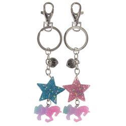 Nøkkelring Unicorn/stjerne 2stk BFF