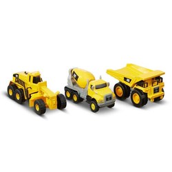 CAT 10cm Metal 3pk - Sementbil, Dumper og Veihøvel