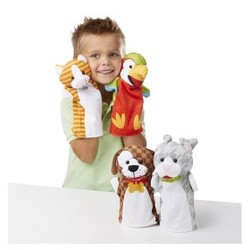 Melissa & Doug Hånddukker lekne kjæledyr 4pk