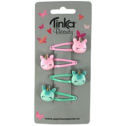 HÅRKLIPS M/UNICORN 4 STK TINKA BEAUTY