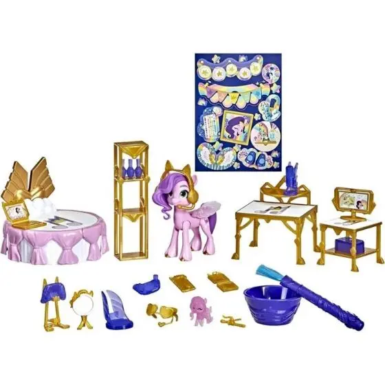 My Little Pony Princess Petals Royal Room Reveal lekesett - med figur, møbler og tilbehør