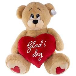 BAMSE 23CM M/RØDT HJERTE 