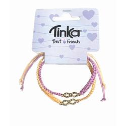 ARMBÅND 2STK ROSA/LILLA M/STENER TINKA BEST FRIENDS