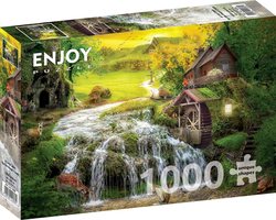 Enjoy puslespill 1000 A Log Cabin by the Magic Creek