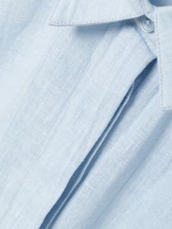 NKFFALINNEN LS LOOSE SHORT SHIRT
