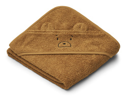 ALBERT Babyhåndkle Mr Bear Golden Caramel - Liewood