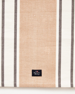 Bordløper med opphøyde stripete ribber i økologisk bomull - 50x350cm