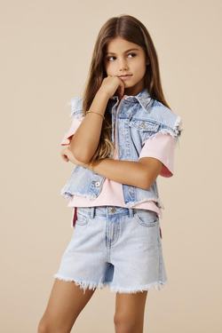 KOGPACY RHINESTONE DNM SHORTS AZG