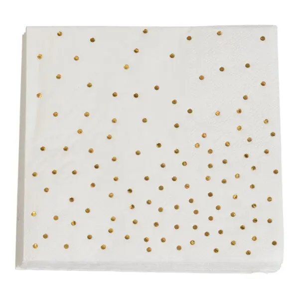 Serviett gull dots 16pk Gull dots - Bursdag/Fest