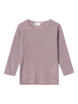 NMFWANG WOOL NEEDLE LS TOP SOLID NOOS