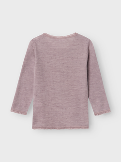 NMFWANG WOOL NEEDLE LS TOP SOLID NOOS
