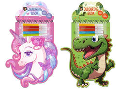 DYREFORMET FARGEBOK M/TUSJER 2 ASS. unicorn - Hobby