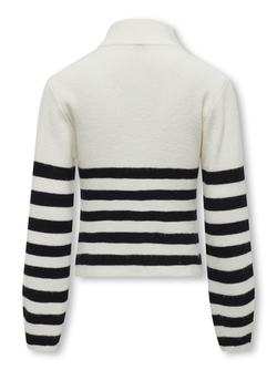 KOGFRANCA HALF ZIP L/S STRIPE KNT NOOS