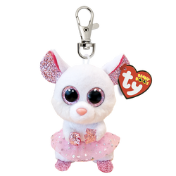 TY NINA - HVIT BALLERINA MUS CLIP 8CM