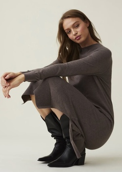 Ivana Cotton/Cashmere Blend Knitted Dress
