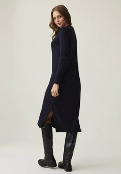 Ivana Cotton/Cashmere Blend Knitted Dress
